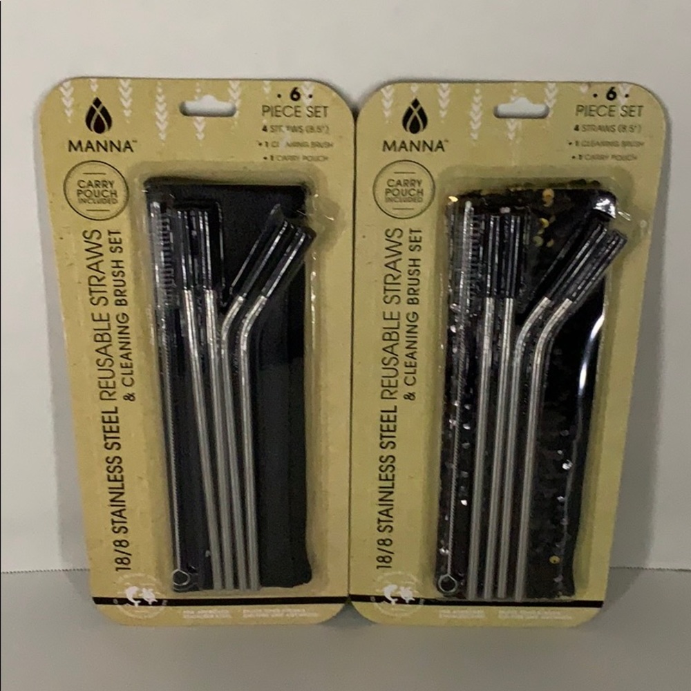 Manna Stainless Steel Straw Kits His and Hers